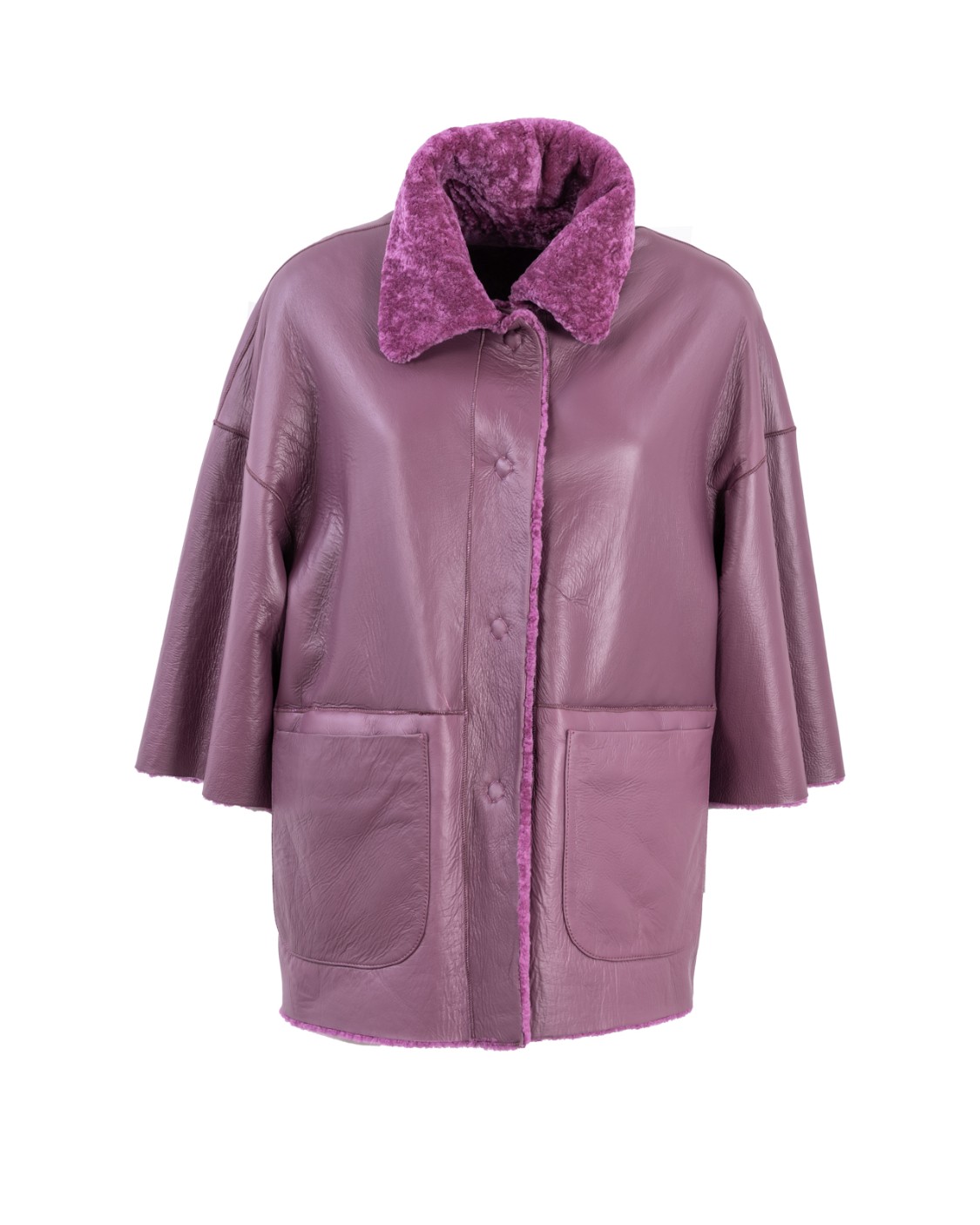 shop BENEDETTA NOVI  Montone: Benedetta Novi montone reversibile.
Colletto.
Maniche lunghe.
Tasche con patta.
Chiusura con bottoni.
Reversibile.
Composizione: 100% Pelle.
Fabbricato in Italia.. LAURA ASTRACANLIGHT-MAGENTA number 7545102